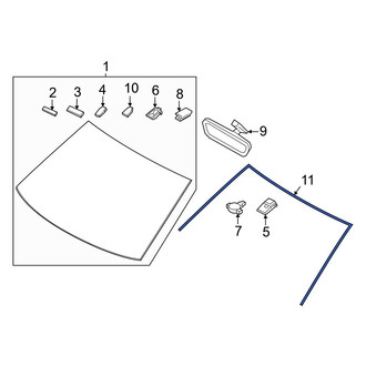 Hyundai OE - Front Windshield Molding