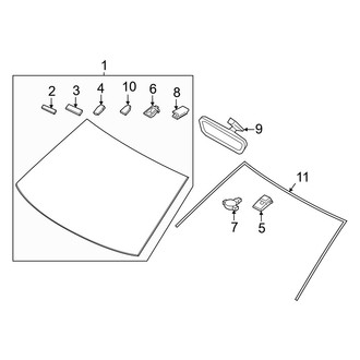 Hyundai OE - Windshield - Glass (Limited / SEL / Ultimate)