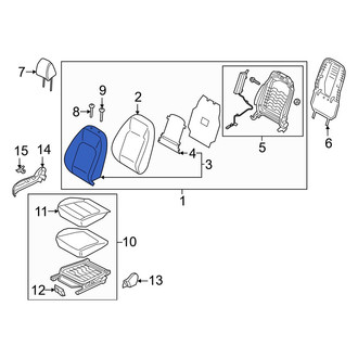 Hyundai OE - Front Right Seat Back Cushion Cover