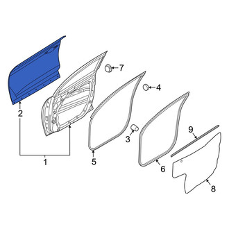 Hyundai OE - Front Right Outer Door Outer Panel