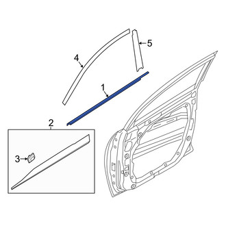 Hyundai OE - Front Right Door Belt Molding