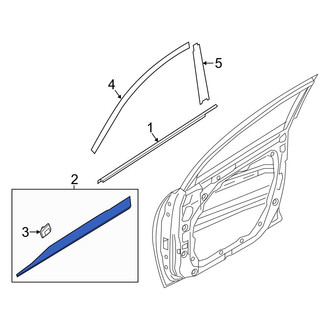 Hyundai OE - Front Left Door Molding