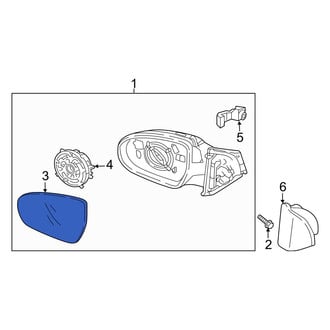Hyundai OE - Front Left Door Mirror Glass