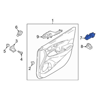 Hyundai OE - Front Left Door Window Switch