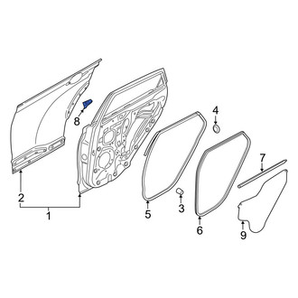 Hyundai OE - Rear Left Door Window Molding
