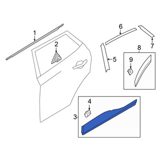Hyundai OE - Front Left Door Molding