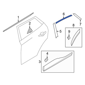 Hyundai OE - Rear Left Upper Black Out Tape