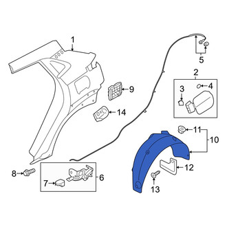 Hyundai OE - Rear Left Quarter Panel Splash Shield