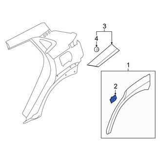Hyundai OE - Wheel Arch Molding Clip