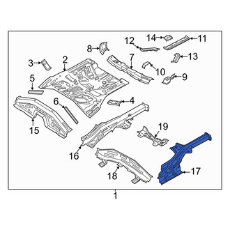 Hyundai OE - Rear Left Frame Side Member