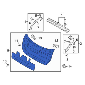 Hyundai OE - Rear Lower Liftgate Trim