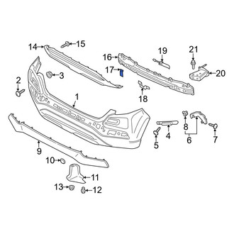 Hyundai OE - Rear Left Upper Bumper Impact Bar Bracket