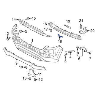 Hyundai OE - Rear Lower Bumper Impact Bar Bracket