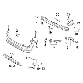 Hyundai OE - Rear Right Upper Bumper Impact Bar Bracket