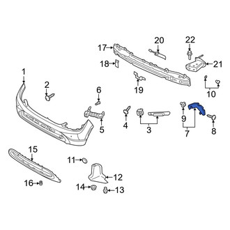 Hyundai OE - Rear Left Outer Bumper Cover Bracket