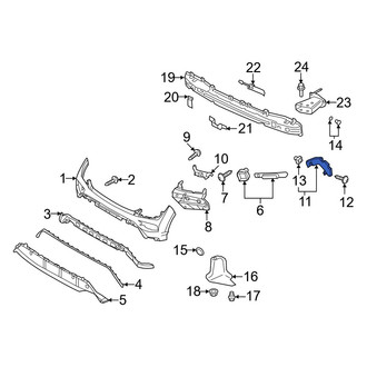 Hyundai OE - Rear Right Outer Bumper Cover Bracket