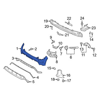 Hyundai OE - Rear Upper Bumper Cover