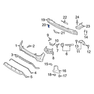 Hyundai OE - Rear Left Upper Bumper Impact Bar Bracket