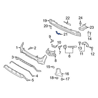 Hyundai OE - Rear Lower Bumper Impact Bar Bracket