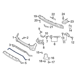 Hyundai OE - Rear Center Bumper Trim