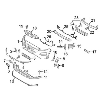 Hyundai OE - Front Bumper & Grille - Bumper & Components (Bumper & Grille Components), (Limited / SEL / Ultimate)
