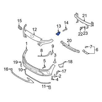 Hyundai OE - Front Left Upper Bumper Cover Bracket