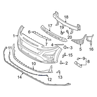 Hyundai OE - Front Right Bumper Trim