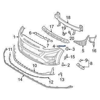 Hyundai OE - Front Right Inner Bumper Cover Bracket