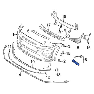 Hyundai OE - Front Right Inner Bumper Cover Bracket