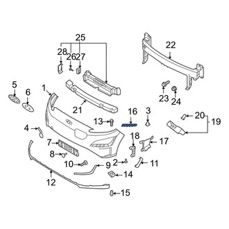 Hyundai OE - Front Left Outer Bumper Cover Bracket