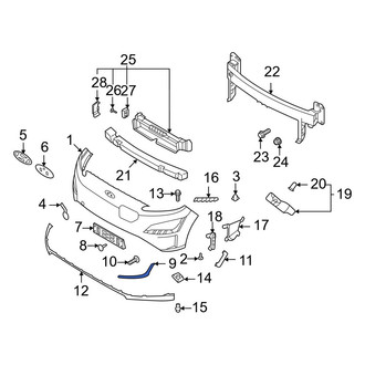 Hyundai OE - Front Left Upper Bumper Trim