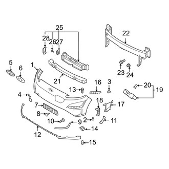 Hyundai OE - Front Bumper & Grille - Bumper & Components (Bumper & Grille Components), (Limited / SEL)