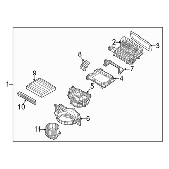 Hyundai OE - Air Conditioner & Heater - Blower Motor & Fan (With Electric Motor), (Limited / SEL / Ultimate)