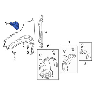 Hyundai OE - Left Fender Bracket
