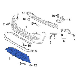 Hyundai OE - Rear Bumper Splash Shield