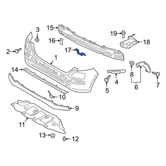 Hyundai OE - Rear Lower Bumper Impact Bar Bracket