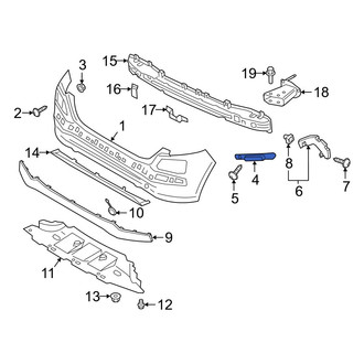 Hyundai OE - Rear Left Inner Bumper Cover Bracket