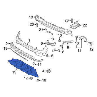 Hyundai OE - Rear Bumper Splash Shield