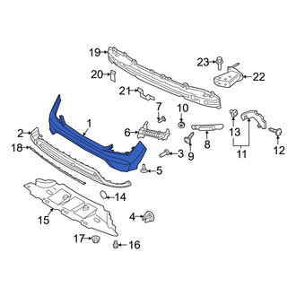 Hyundai OE - Rear Upper Bumper Cover