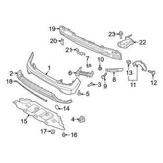 Hyundai OE - Rear Bumper - Bumper & Components (Limited / SEL)