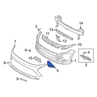 Hyundai OE - Front Left Upper Bumper Trim