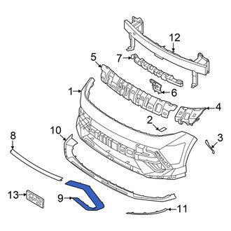 Hyundai OE - Front Right Upper Bumper Trim