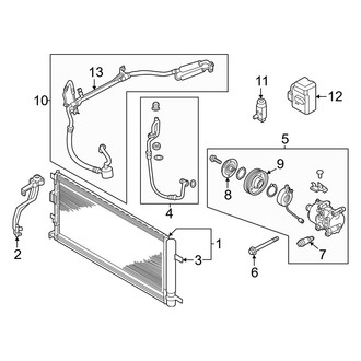 Hyundai OE - Air Conditioner & Heater - Condenser, Compressor & Lines