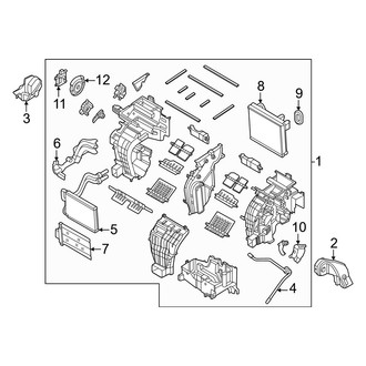 Hyundai OE - Air Conditioner & Heater - Evaporator & Heater Components (Limited / SE / SEL Sport)