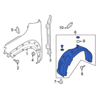 Hyundai OE - Front Left Fender Splash Shield