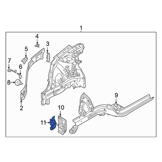 Hyundai OE - Front Left Frame Side Member Reinforcement