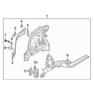 Hyundai OE - Right Lower Fender Bracket