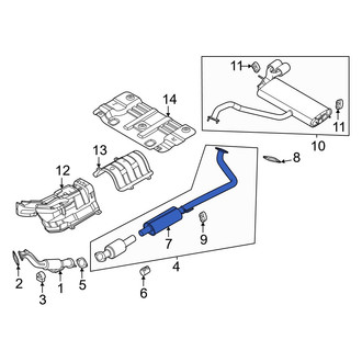 Hyundai OE - Rear Exhaust Intermediate Pipe