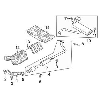 Hyundai OE - Exhaust System - Exhaust Components (FWD 2.0L)