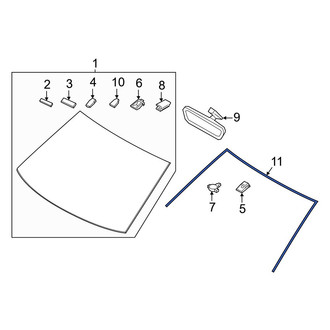 Hyundai OE - Front Windshield Molding